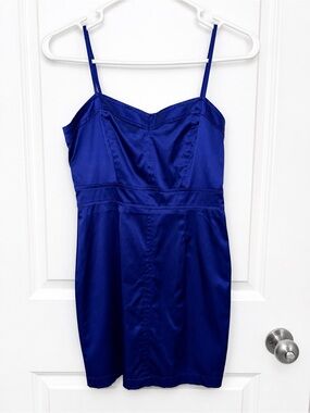 Forever 21 Royal Blue Spaghetti-Strap Sheath Dress
